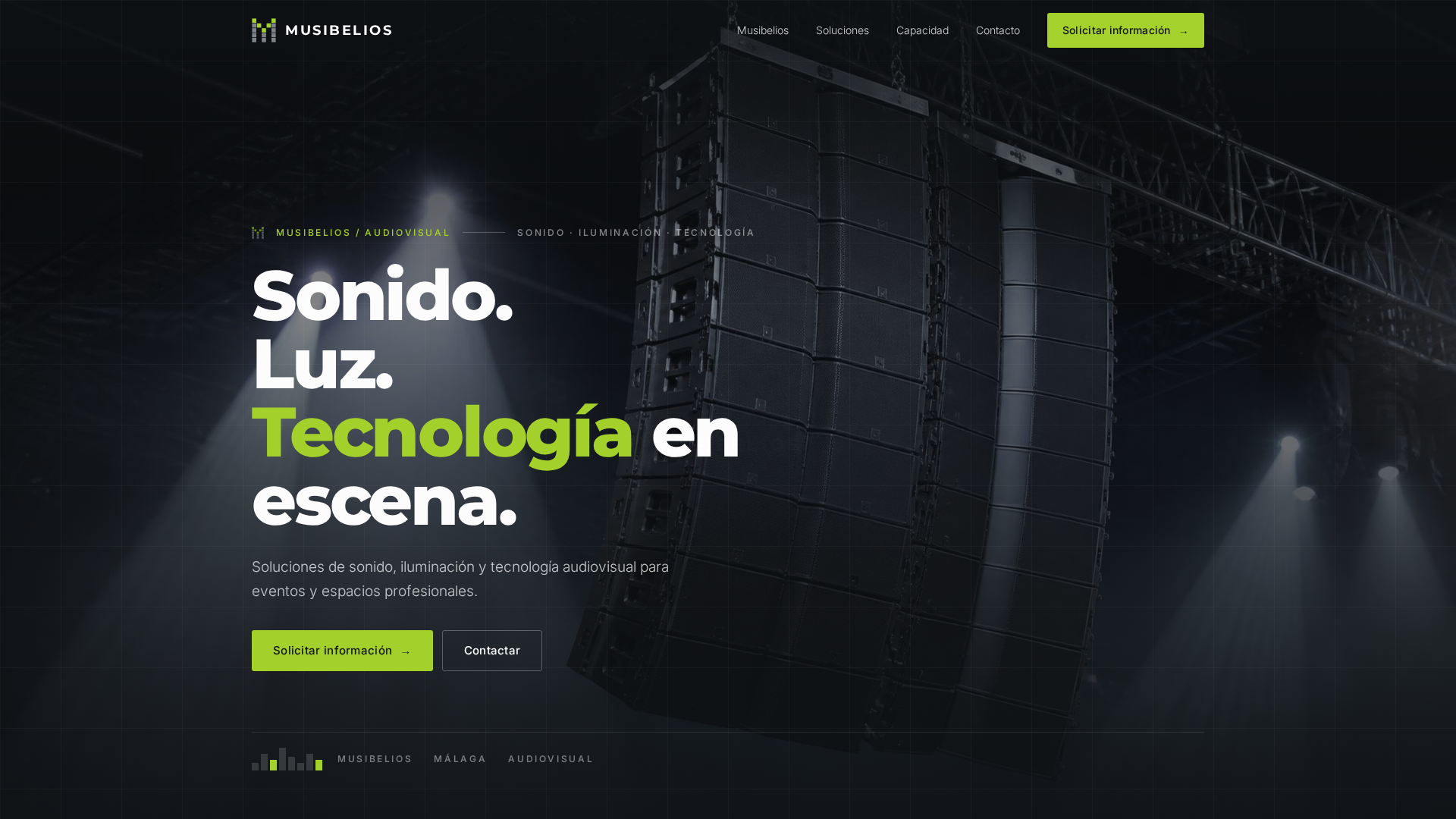 Concept Preview cinematográfico de Musibelios para servicios audiovisuales