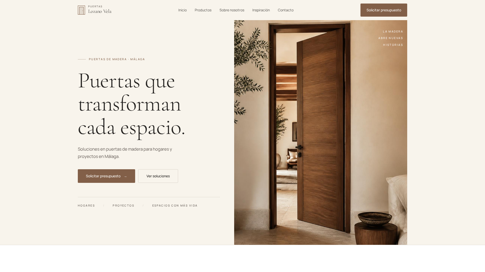 Concept Preview de Puertas Lozano Vela con dirección visual arquitectónica